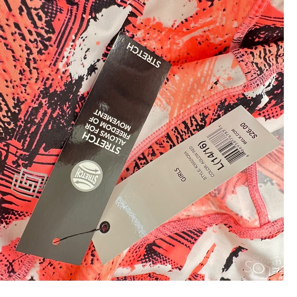 Zelos NWT Girl's L 14-16 Orange Leggings Athletic - Picture 5 of 9